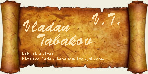Vladan Tabakov vizit kartica